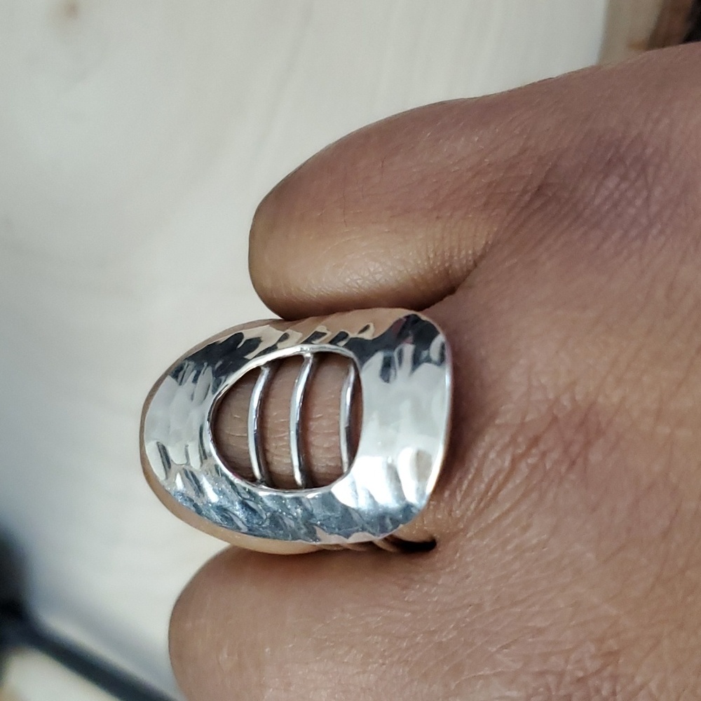 Sterling Silver 925 Large Statement Ring - image 8